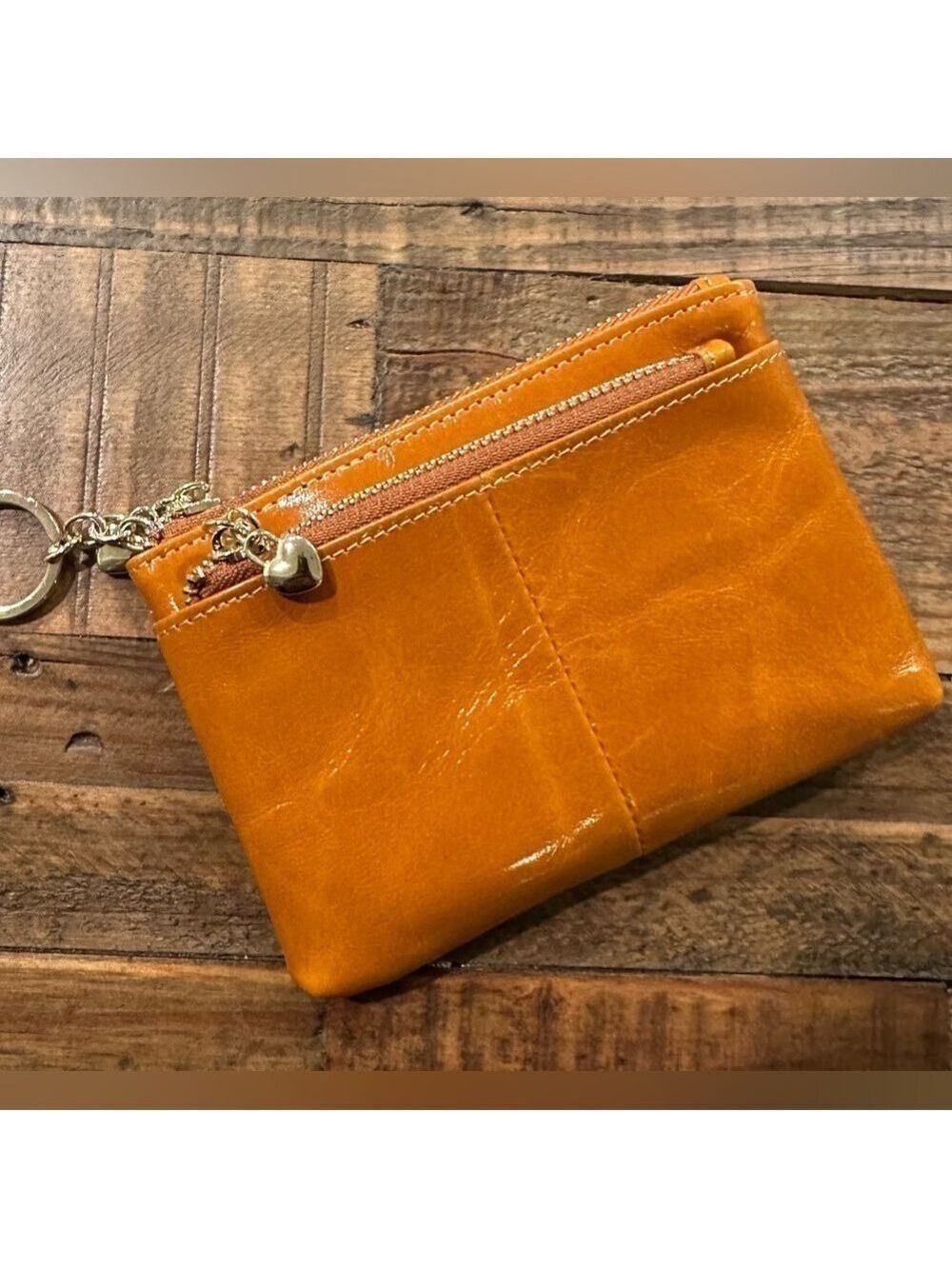 Handbag Crave Audrey Waxed Leather Wallet Keychain NWOT - Picture 2 of 5
